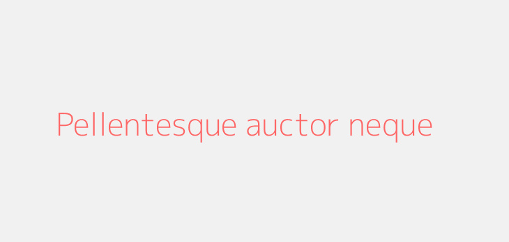 Pellentesque auctor neque